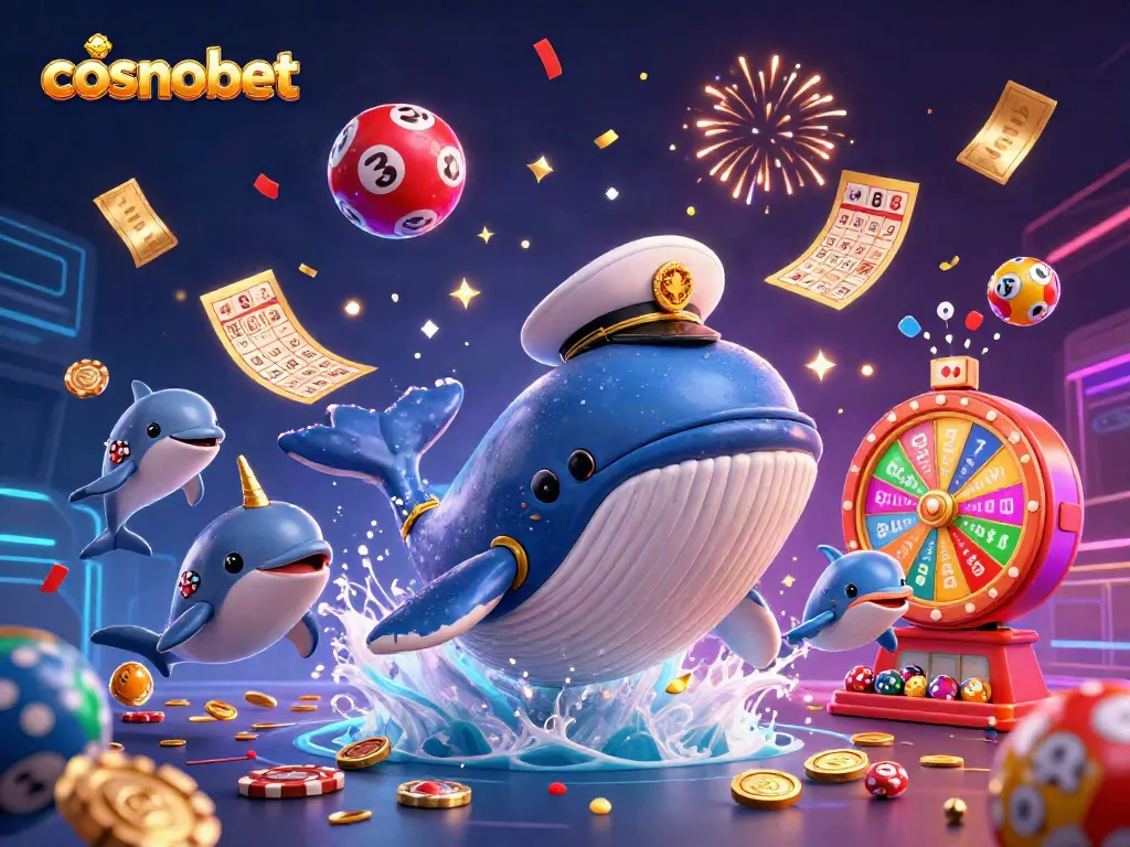 Play and win at Cosmobet with vibrant games and celebratory elements showcasing exciting gambling action.
