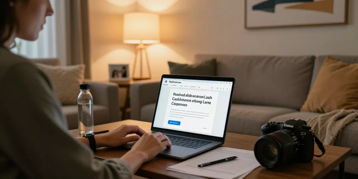 Explore loan options on RadCred.com with cozy living room vibe.