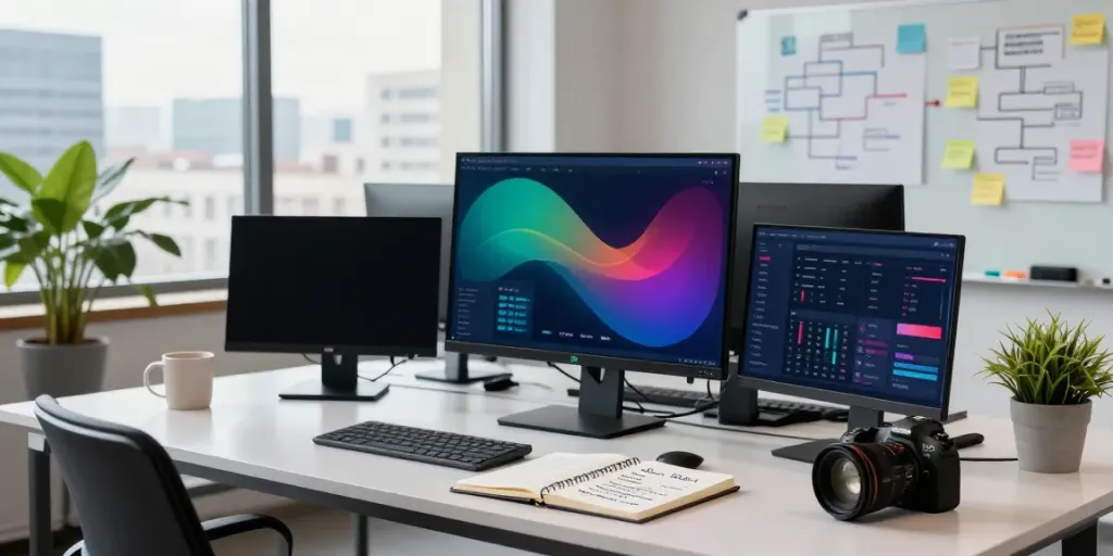 SEO specialist analyzing instant indexing metrics in a modern workspace.
