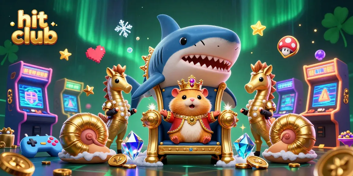 Experience innovative gaming thrills with the hit club's vibrant 3D illustration, featuring a golden hamster king.